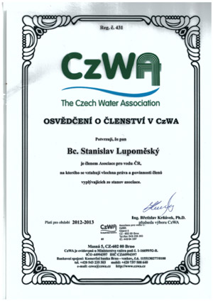 Osvědčení o členství v CzWA